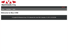 Tablet Screenshot of maxcrm.maximizedliving.com